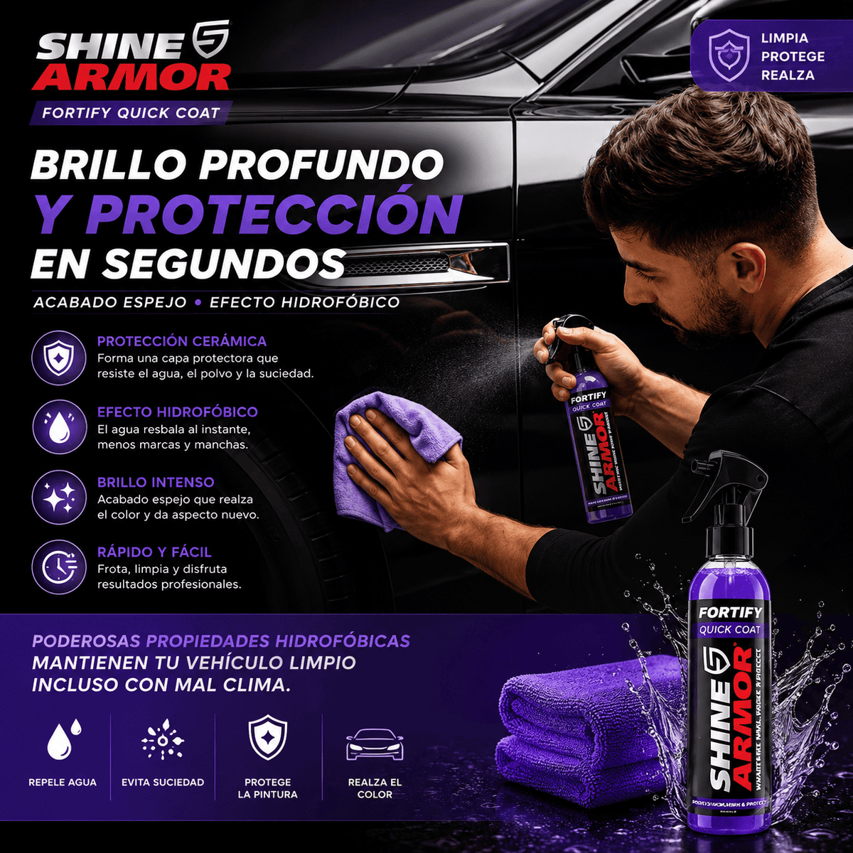 SHINE ARMOR | Spray De Revestimiento Céramico Carro